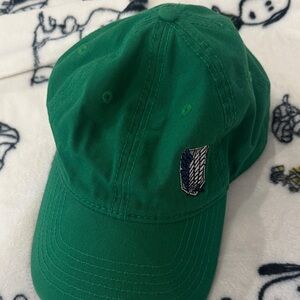 Men's Green Cap with Embroidered Logo